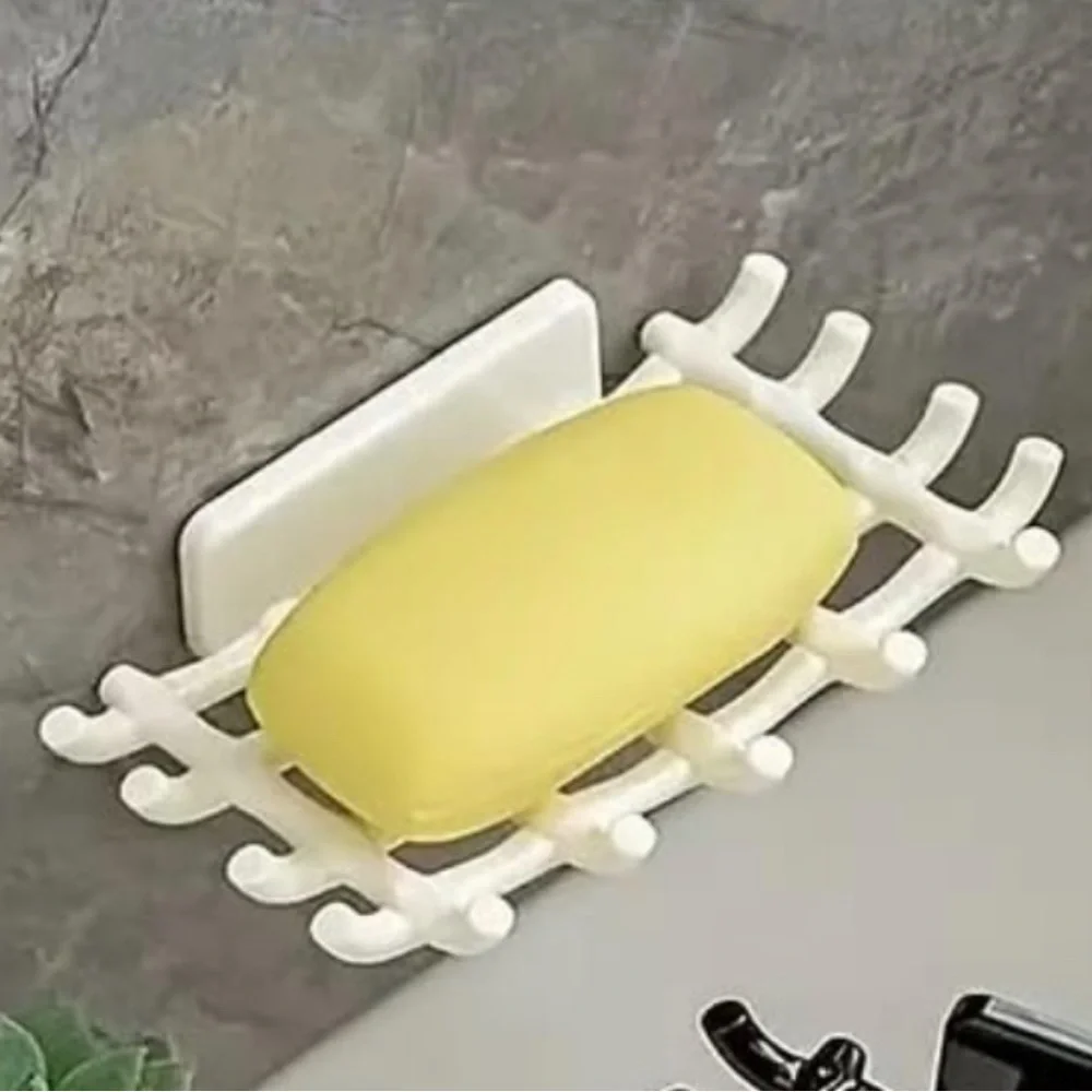 💞 New White No-Drill Adhesive Wall-Mounted Organizer Rack
